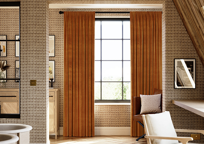 Ultra Luxe Velvet, Rust - Made to Measure Curtains - Image 3